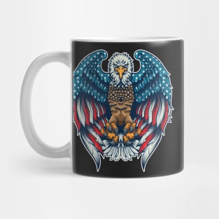 American Flag Angry Bald Eagle Mug